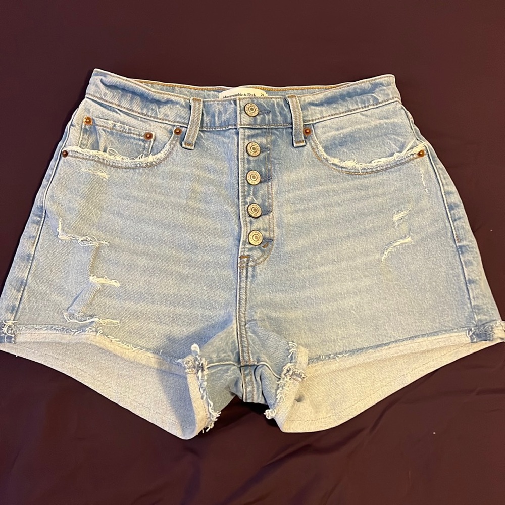 Abercrombie&fitch high rise mom shorts